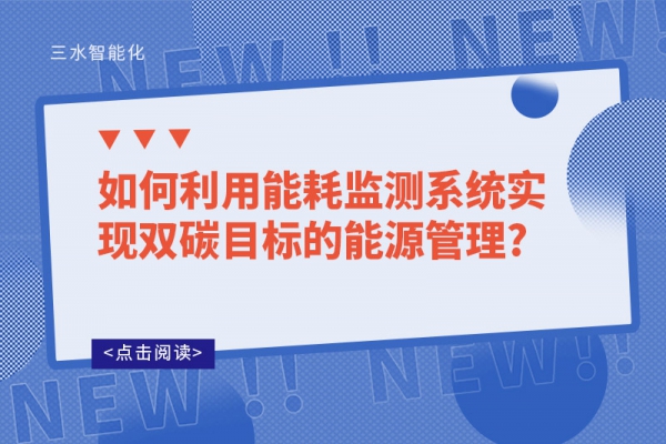 如何利用
实现双碳目标的能源管理?